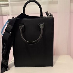 Coach Black Leather Messenger Bag